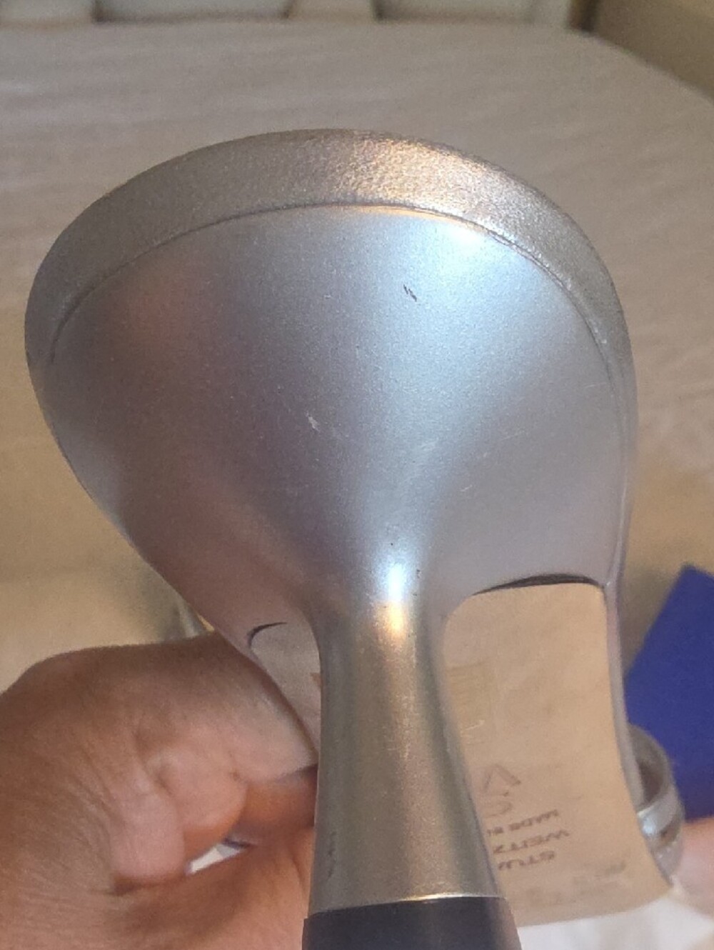 Stuart Weitzman Felicity Slide Metallic Silver Knot-Front Kitten Heel Mules 8 - Picture 10 of 16